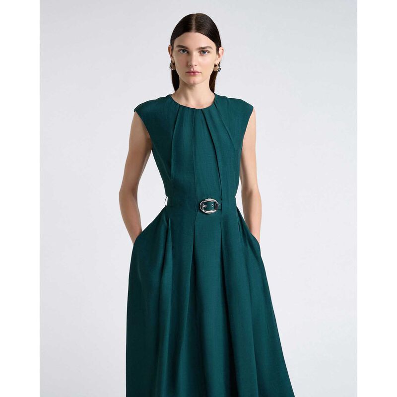 Cue Viscose Blend Tucked Midi Dress image number 3